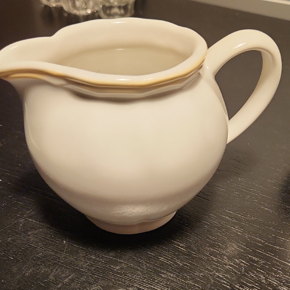 Skyros Elegant Handpainted Cream Serveware Pitcher